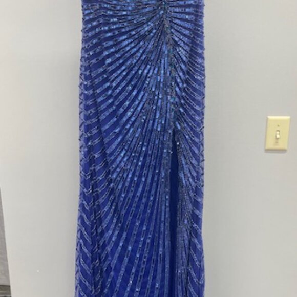 Sherri Hill Formal Gown Style 1714 Sapphire Size 16 NWT - Picture 9 of 9